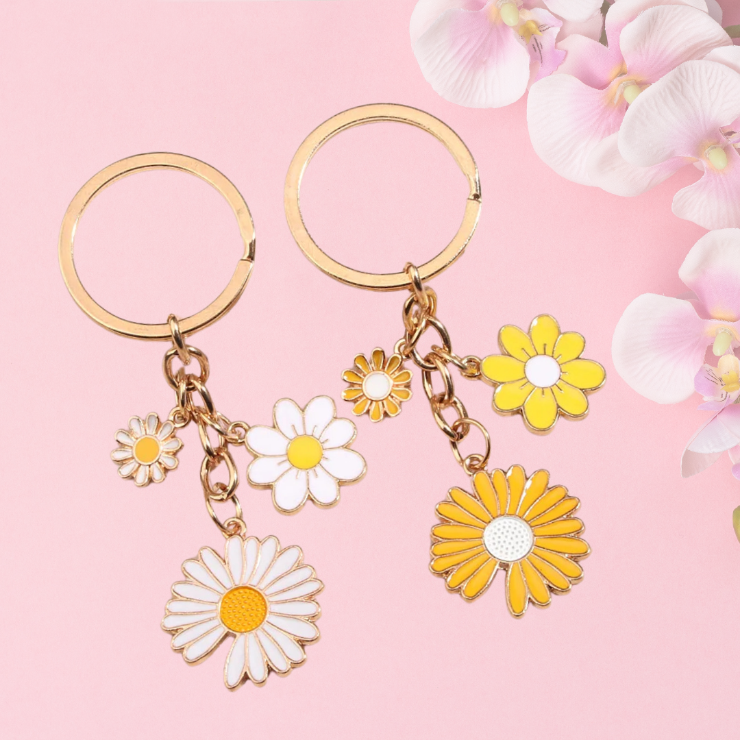 Chrysanthemum Flower Keychain