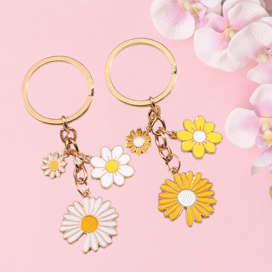 Chrysanthemum Flower Keychain