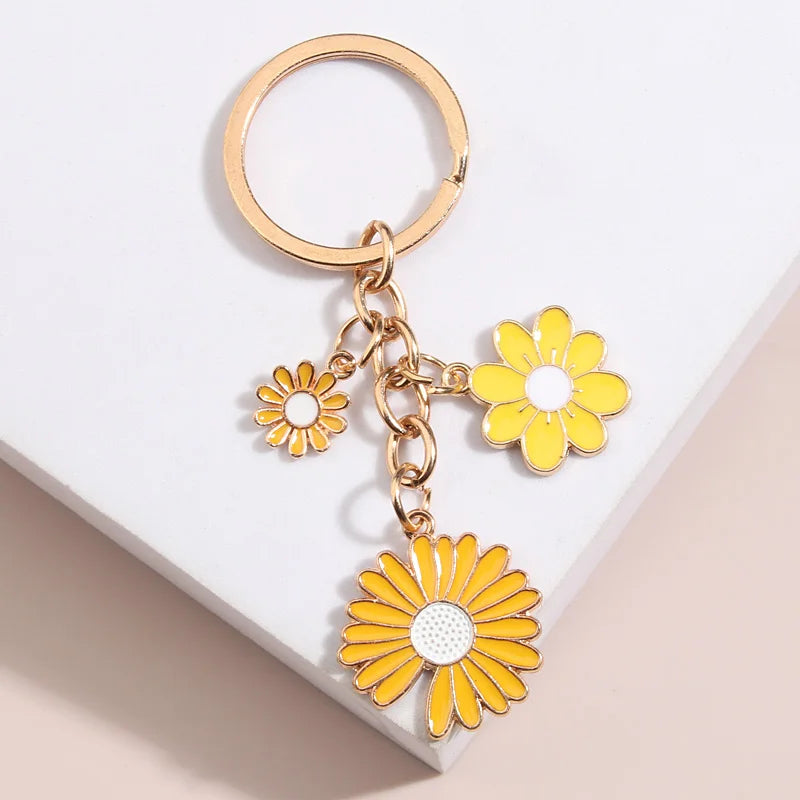 Chrysanthemum Flower Keychain