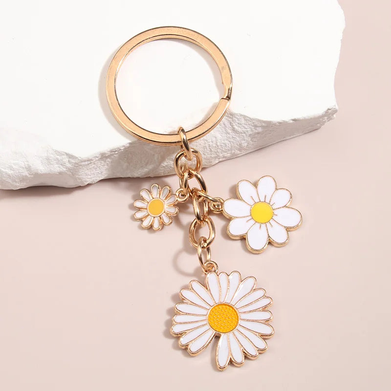 Chrysanthemum Flower Keychain