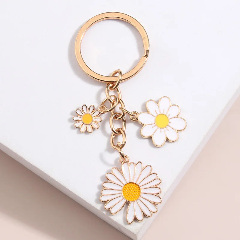 Chrysanthemum Flower Keychain