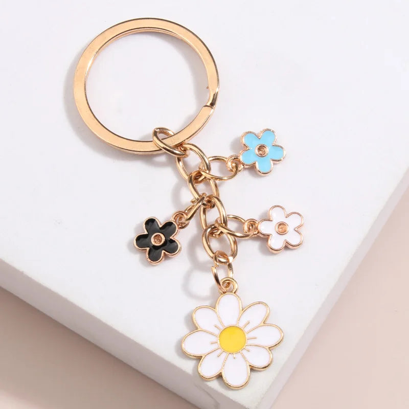 Chrysanthemum Flower Keychain