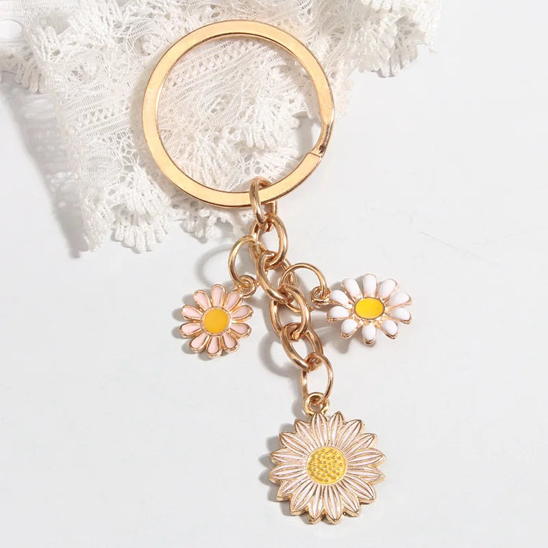 Chrysanthemum Flower Keychain