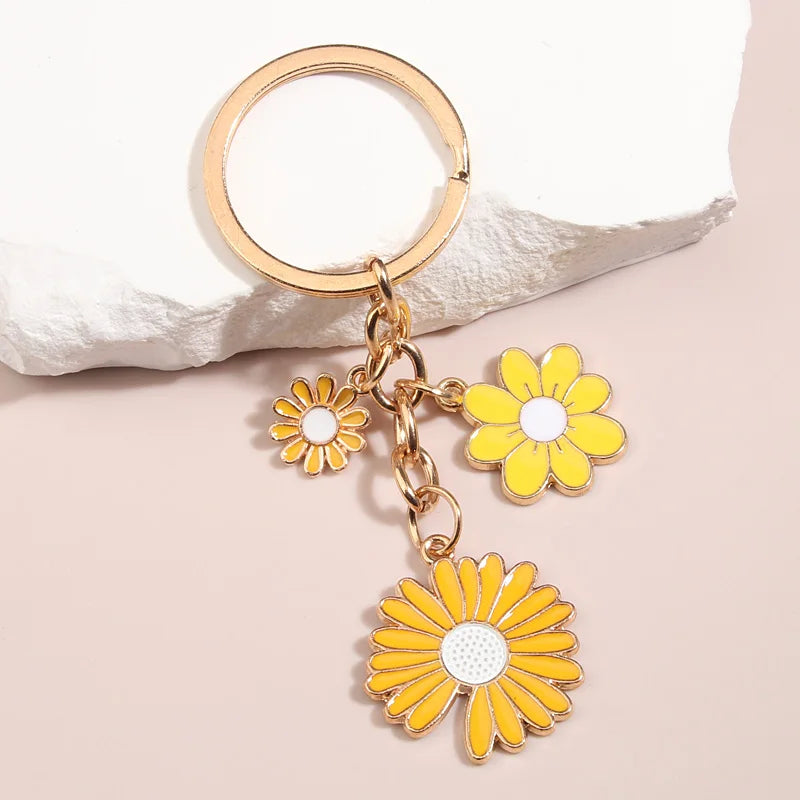 Chrysanthemum Flower Keychain