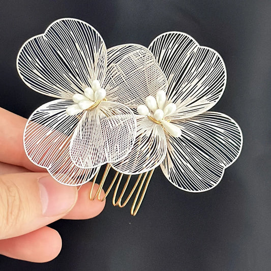 Flower Hair Clip Comb