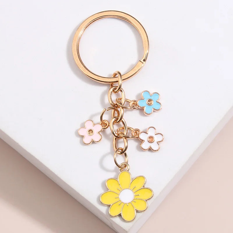 Chrysanthemum Flower Keychain